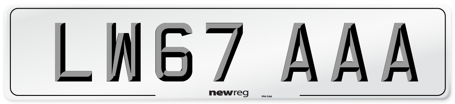 LW67 AAA Number Plate from New Reg